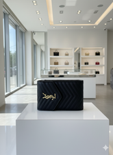 YS L MONOGRAM QUILTED WALLET LADIES SLING BAG